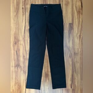 Hilary Radley Textured Black Straight Leg Pants